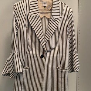 CAbi striped flare sleeved jacket XL